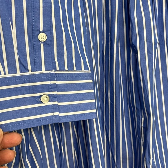 Blue and White Striped Dress with Pockets - Picture 9 of 9